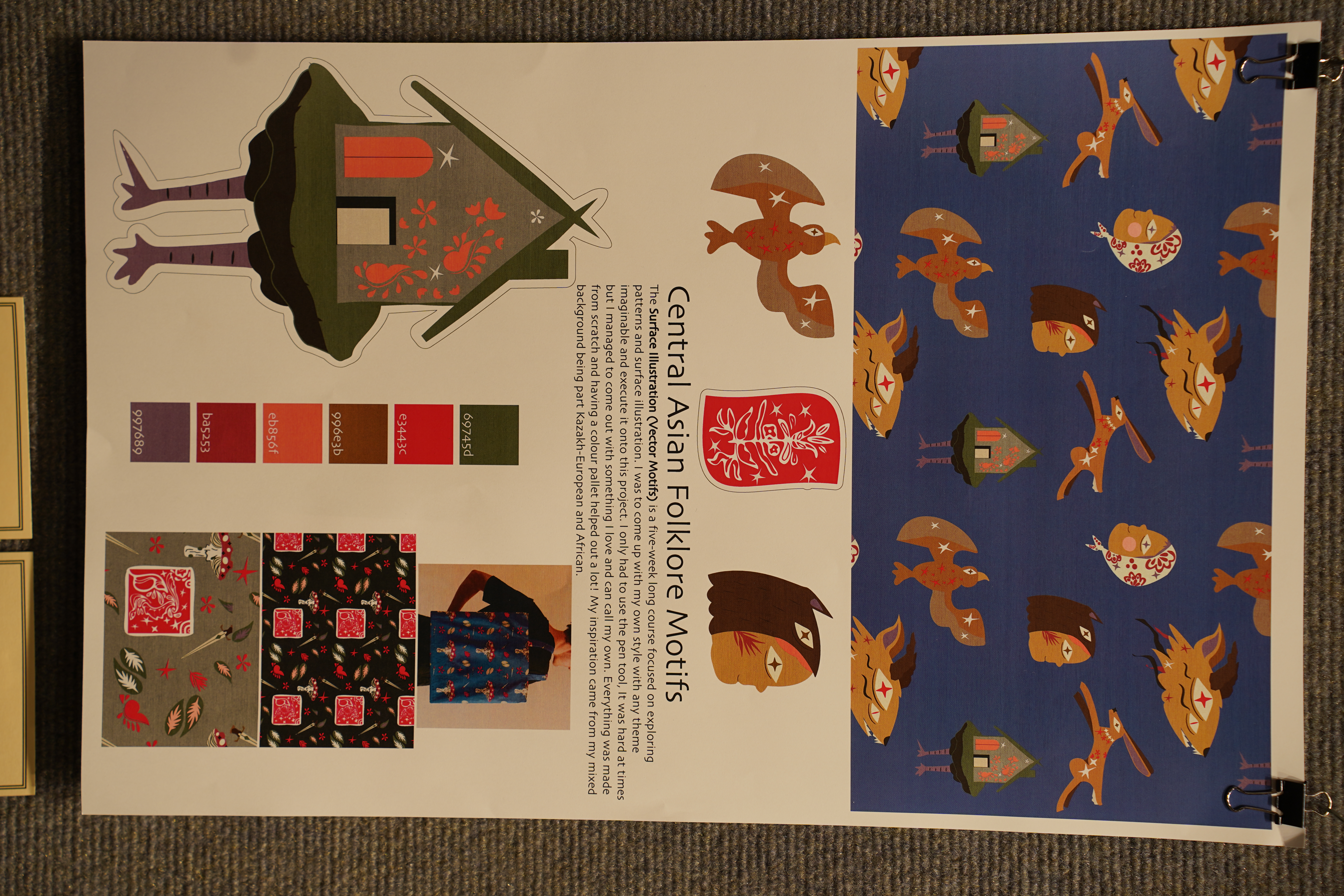 Motif Sticker Collection by Nadya Marama - 2nd Place Graphic Art - Henry Ford College 2026 Student Art Exhibition
