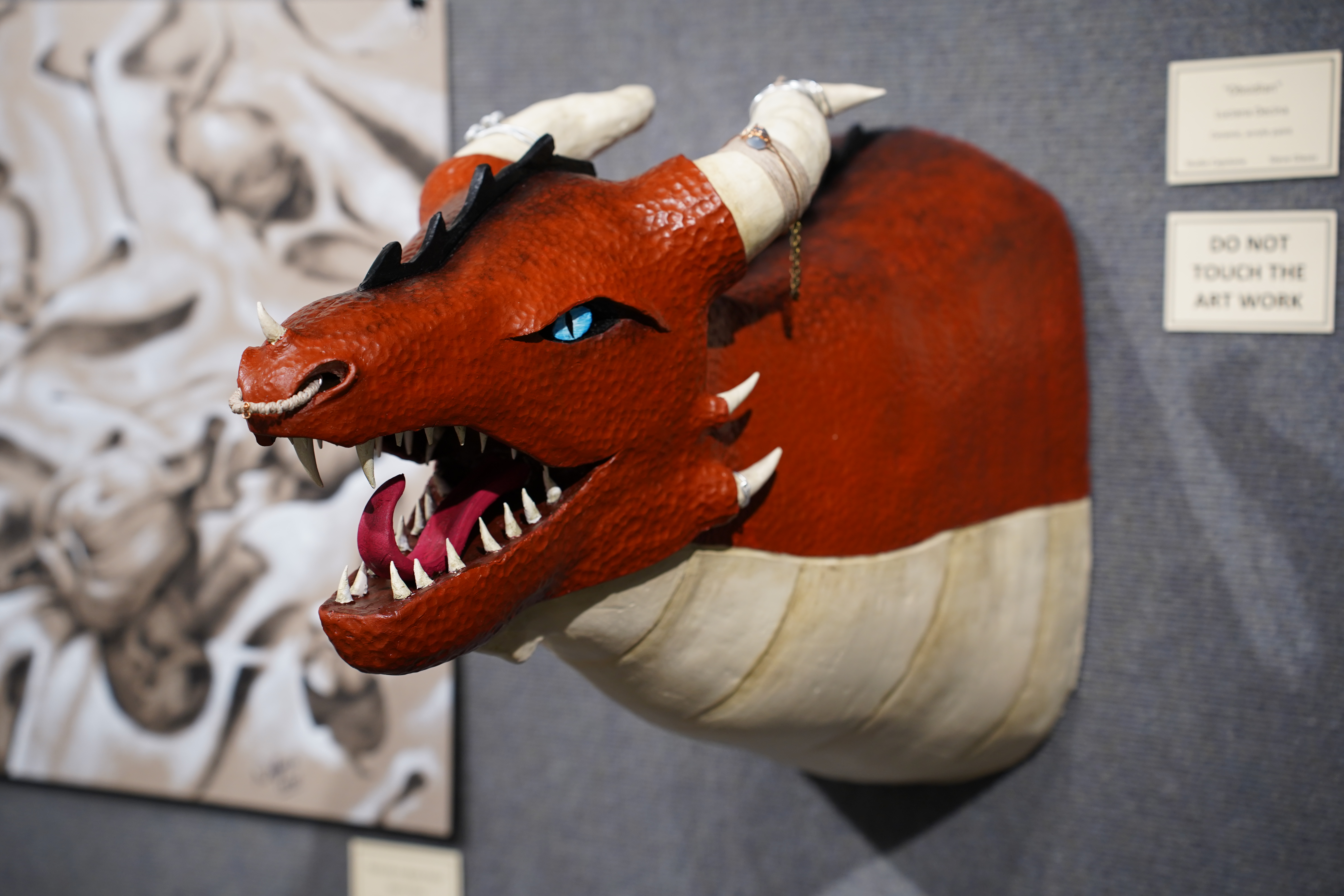 "Obsidian" by Luciana Decina - 3rd Place Studio Art - Henry Ford College 2026 Student Art Exhibition