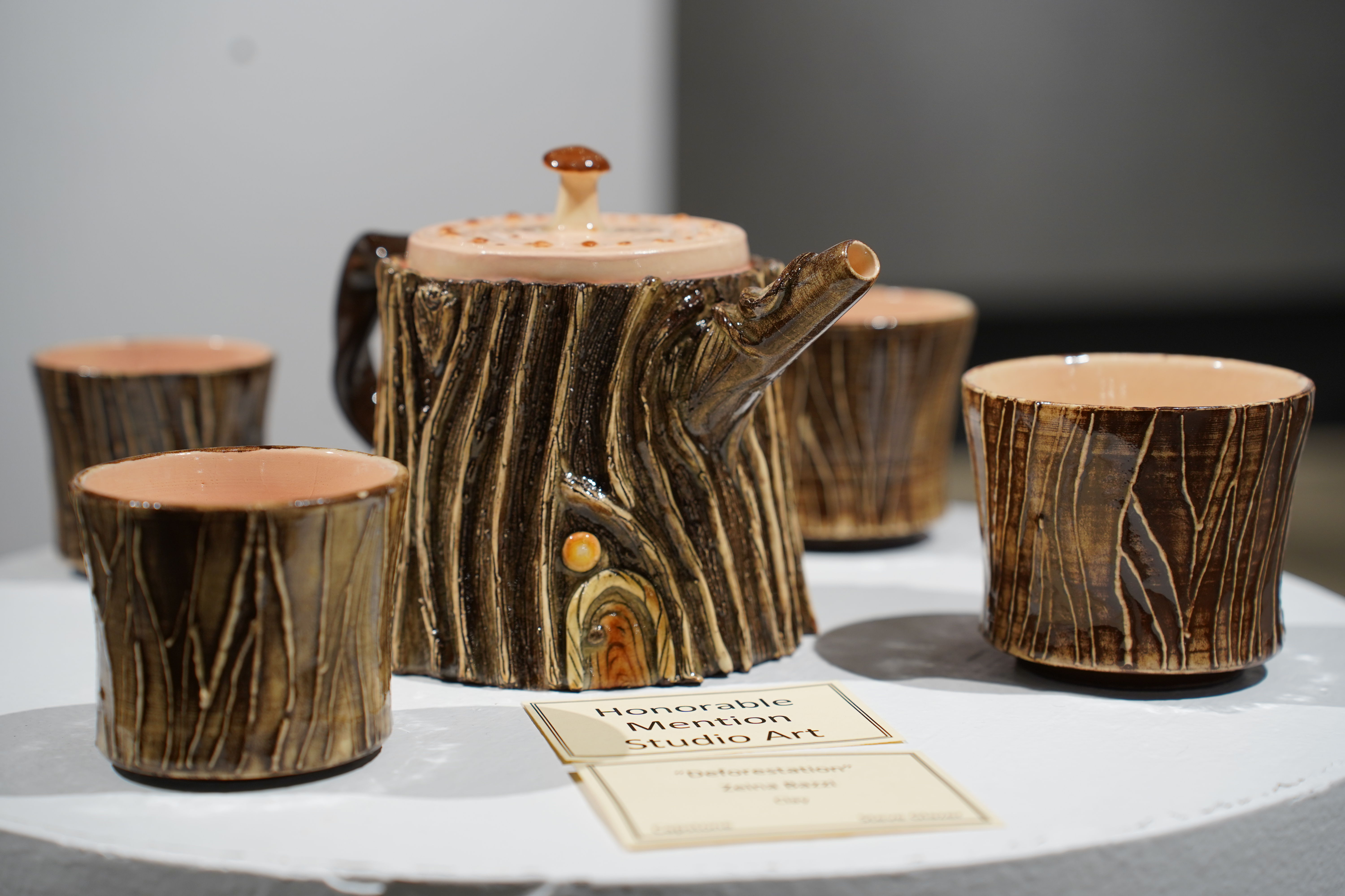 "Deforestation" by Zeina Bazzi - Honorable Mention Studio Art - Henry Ford College 2026 Student Art Exhibition