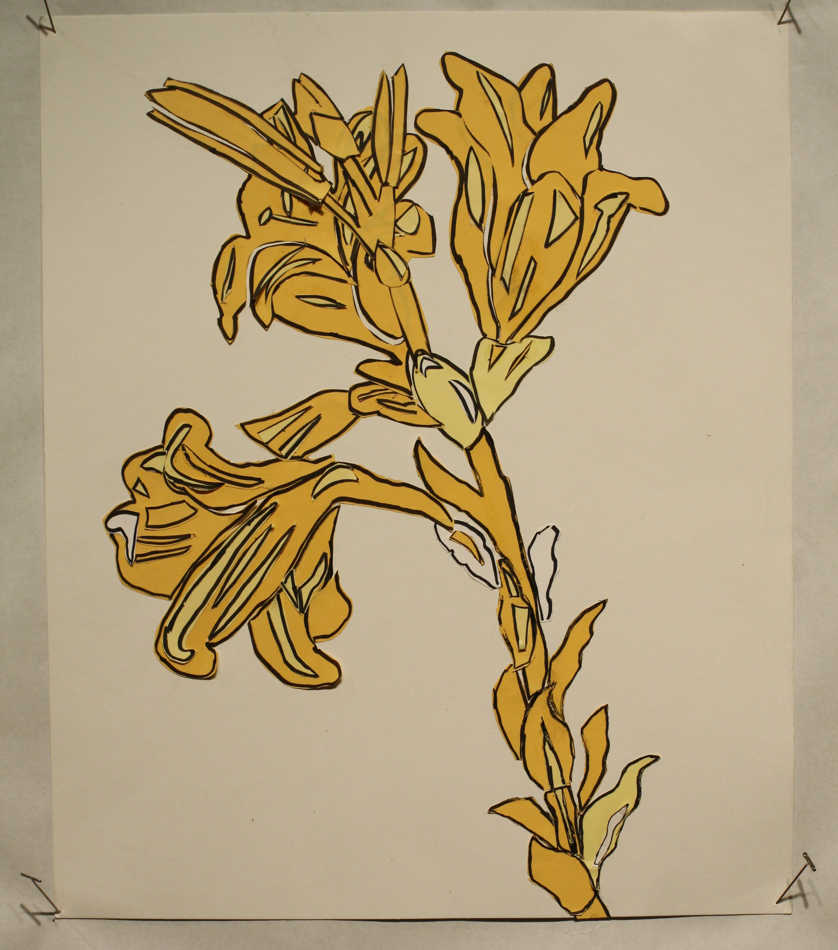 Drawing of a yellow flower