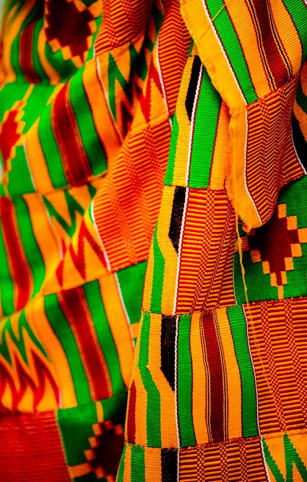 Closeup of Kente cloth