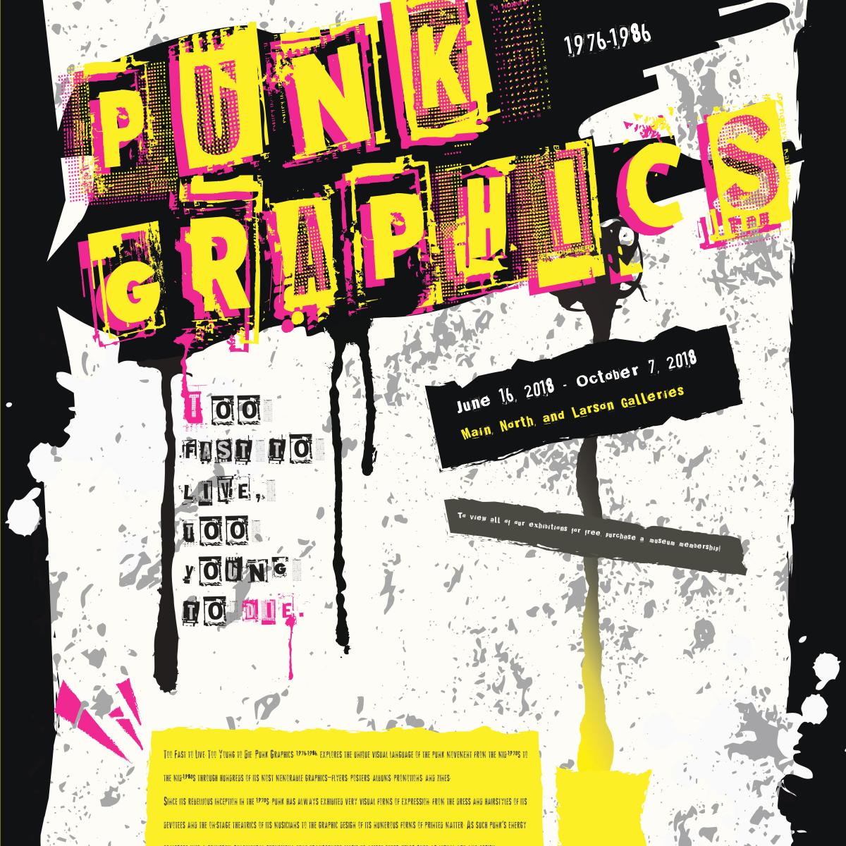 Graphic of a punk rock-esque poster