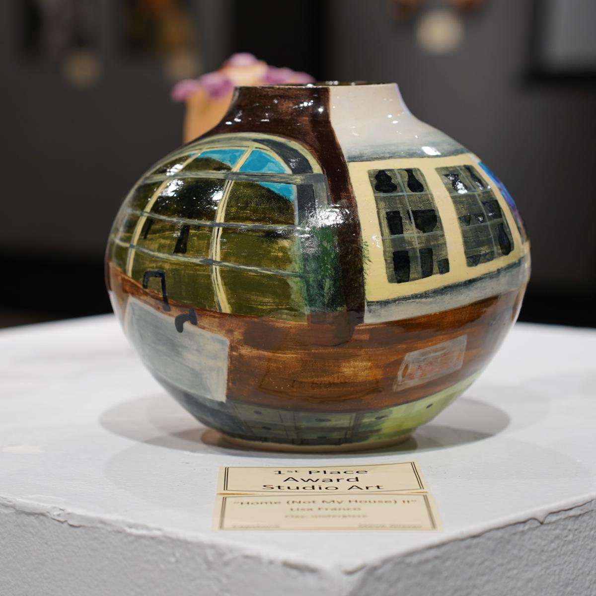 "Home (Not My Home) II" by Lisa Franco - 1st Place Studio Art - Henry Ford College 2026 Student Art Exhibition