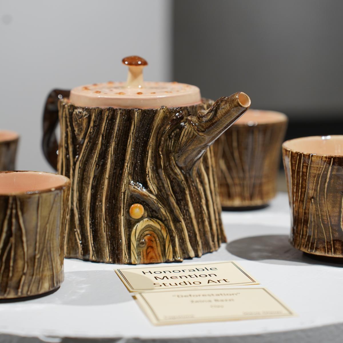 "Deforestation" by Zeina Bazzi - Honorable Mention Studio Art - Henry Ford College 2026 Student Art Exhibition